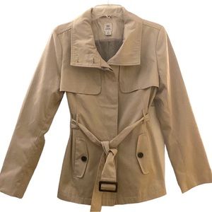 Izod Khaki/Taupe Trench Jacket